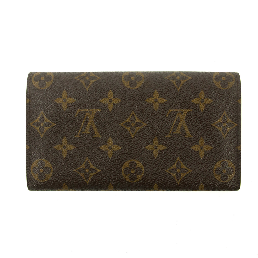 Louis Vuitton Monogram Canvas Portefeuille Sarah Wallet #3316