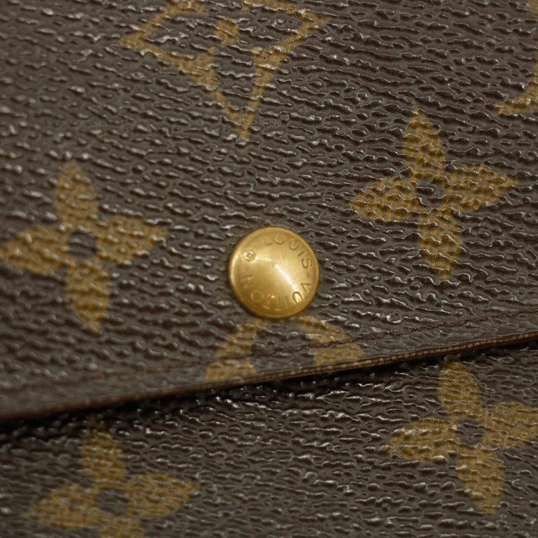 Louis Vuitton Monogram Canvas Portefeuille Sarah Wallet #3316