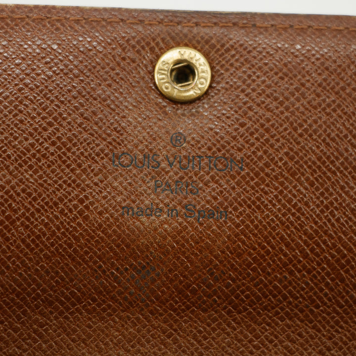 Louis Vuitton Monogram Canvas Portefeuille Sarah Wallet #3316