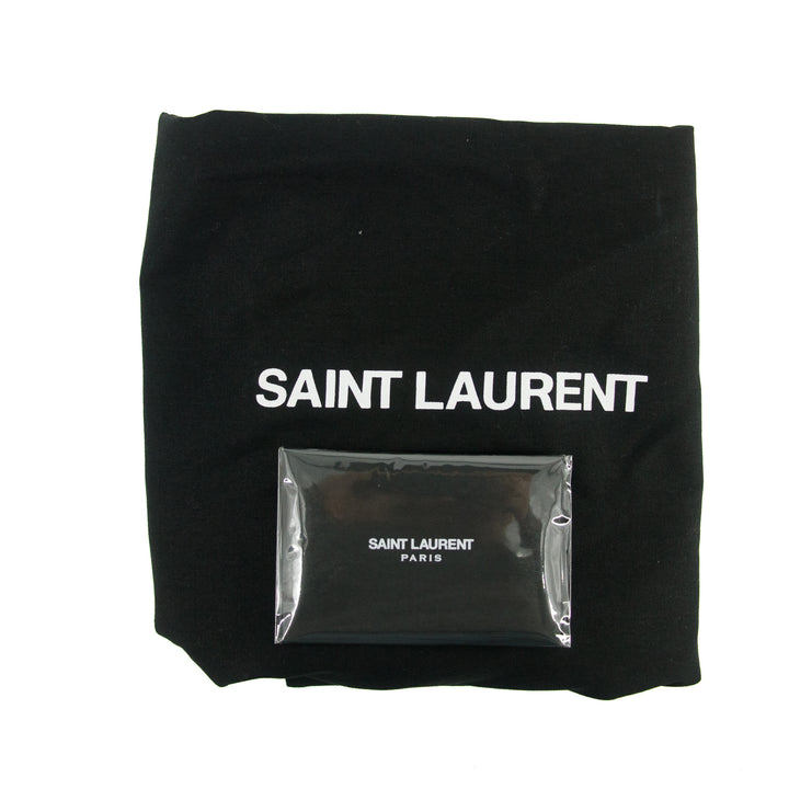 Saint Laurent Shopping Tote Bag in Calfskin Black Leather #3319