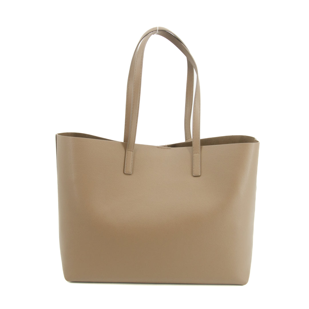 Saint Laurent Shopping Tote Bag in Calfskin Tan Leather #3320