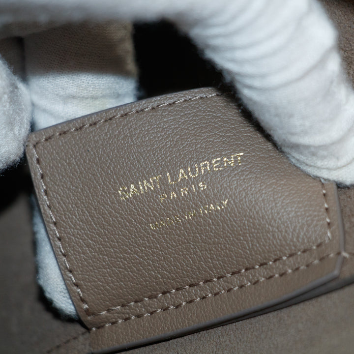 Saint Laurent Shopping Tote Bag in Calfskin Tan Leather #3320