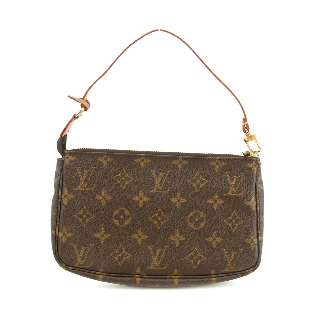 Louis Vuitton Monogram Canvas Pochette Accessories Brown Shoulder Bag #3327