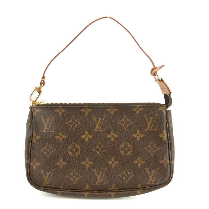 Louis Vuitton Monogram Canvas Pochette Accessories Brown Shoulder Bag #3327