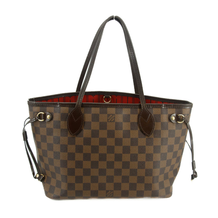 Louis Vuitton Damier Ebene Brown Neverfull PM Shoulder Bag #3331