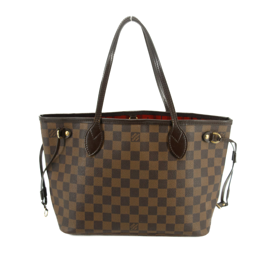 Louis Vuitton Damier Ebene Brown Neverfull PM Shoulder Bag #3331