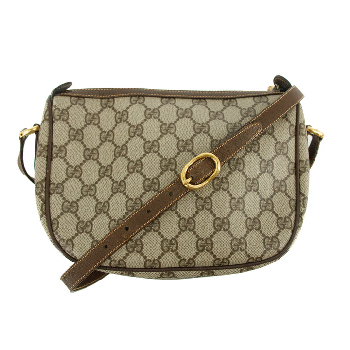 Gucci GG Canvas Coated Beige Sherry Line Crossbody Bag  #3342