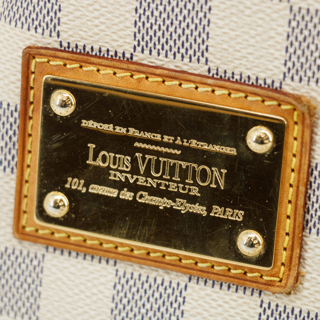 Louis Vuitton Damier Azur Hampstead Shoulder Bag White #3373