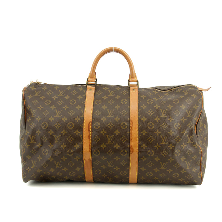 Louis Vuitton Monogram Keepall 55 Boston Bag Brown #3374