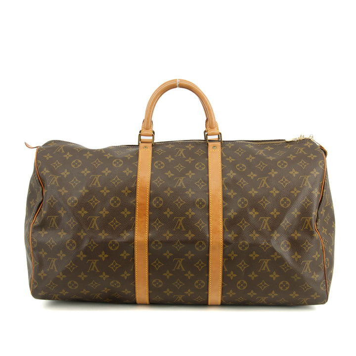 Louis Vuitton Monogram Keepall 55 Boston Bag Brown #3374
