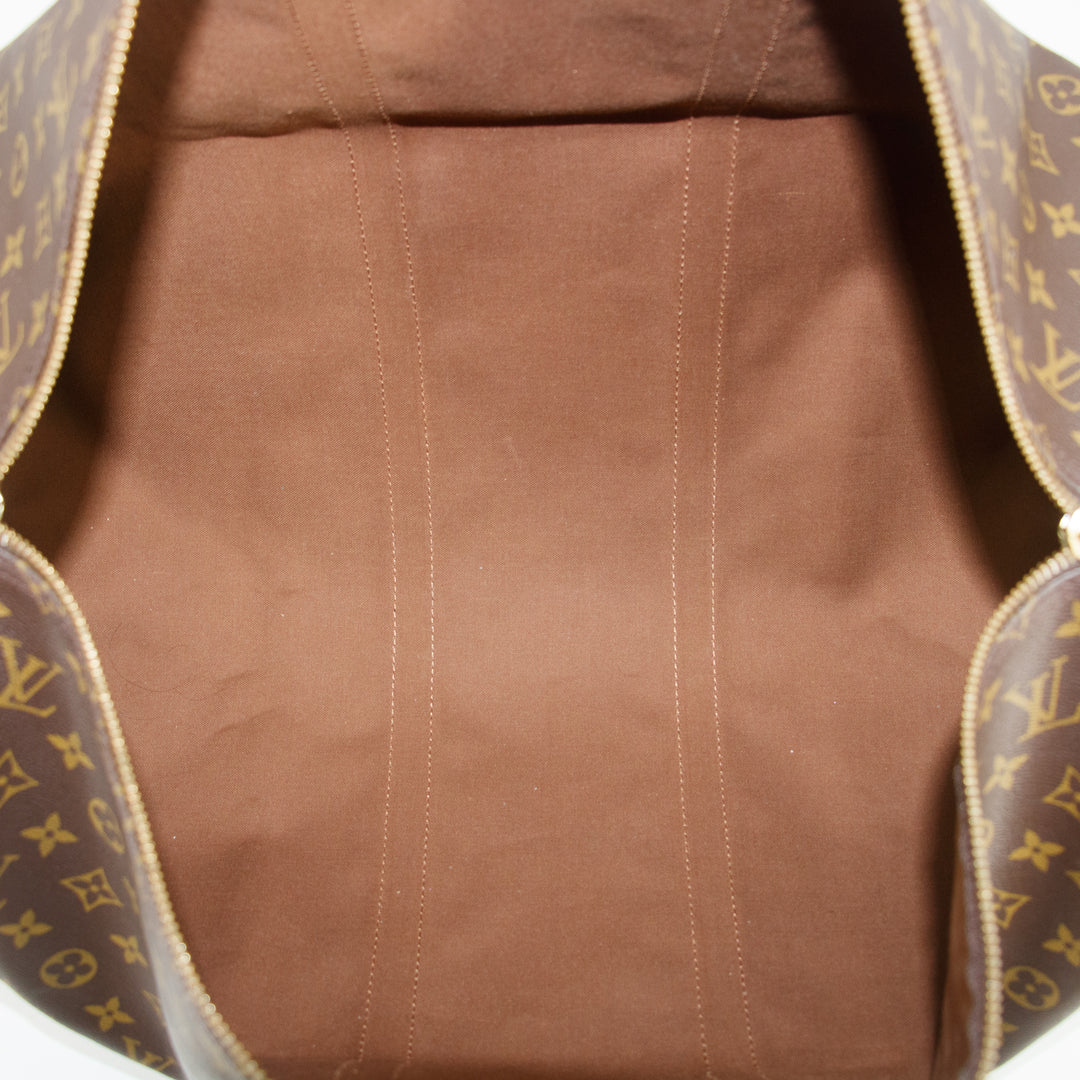 Louis Vuitton Monogram Keepall 55 Boston Bag Brown #3375