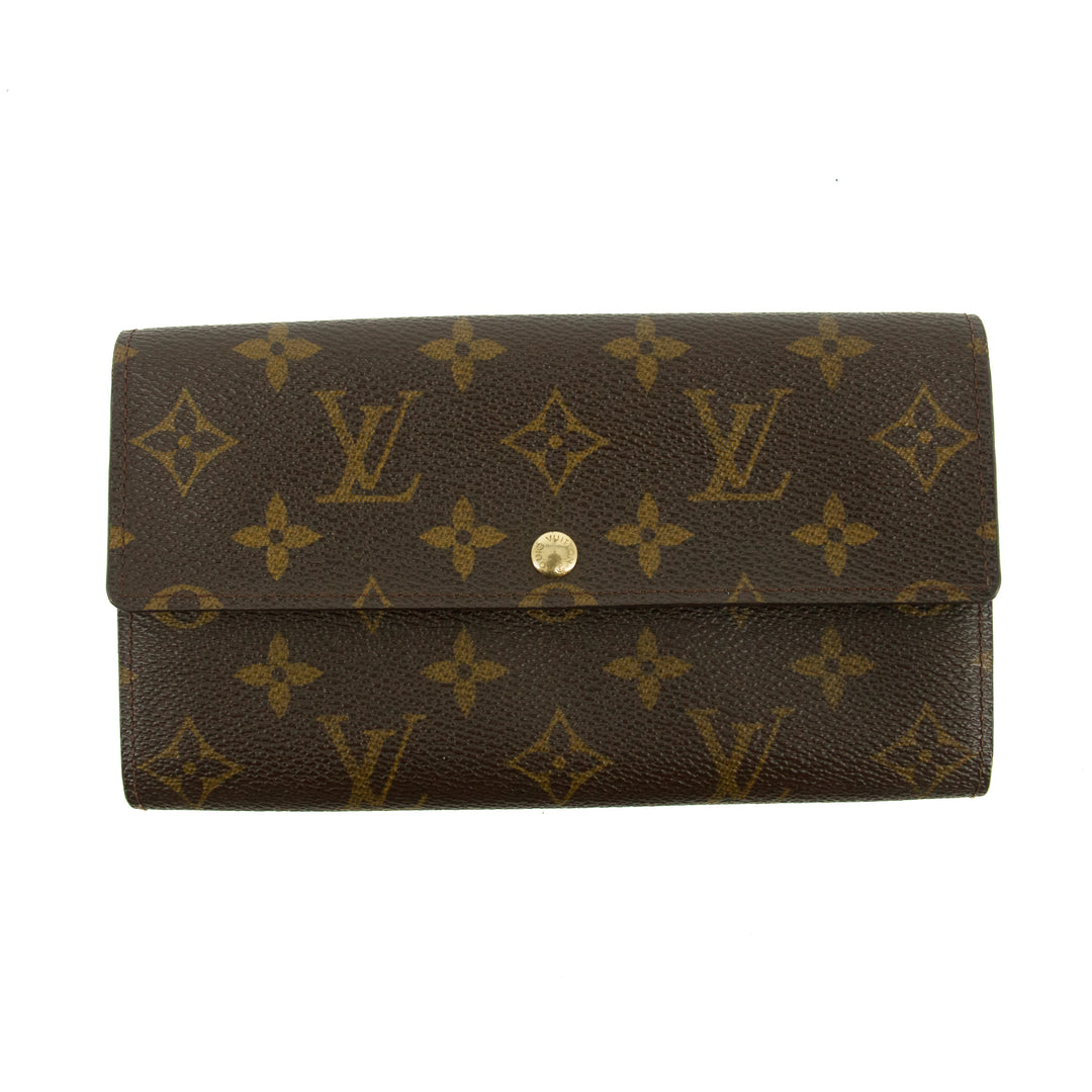 Louis Vuitton Monogram Canvas Sarah Wallet Brown #3378