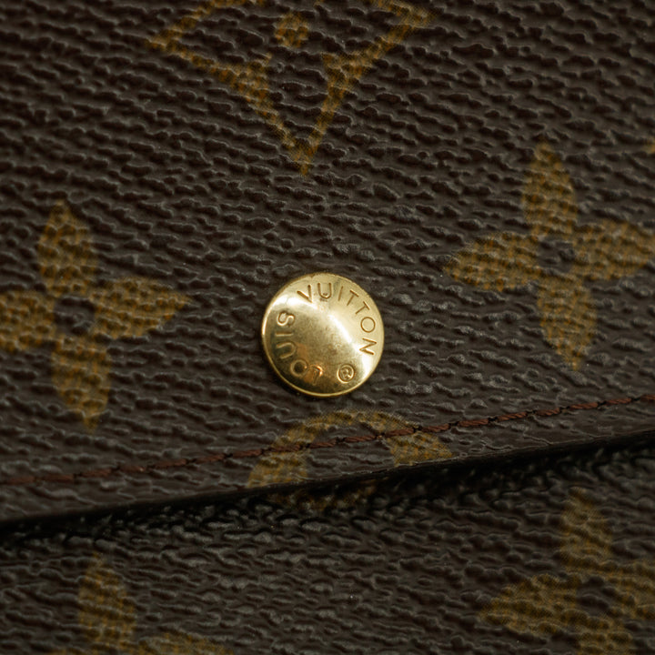 Louis Vuitton Monogram Canvas Sarah Wallet Brown #3378