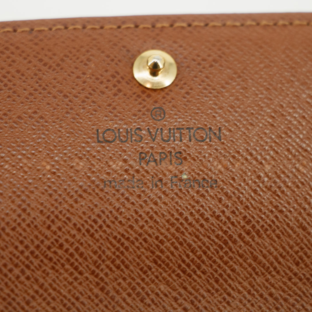 Louis Vuitton Monogram Canvas Sarah Wallet Brown #3378