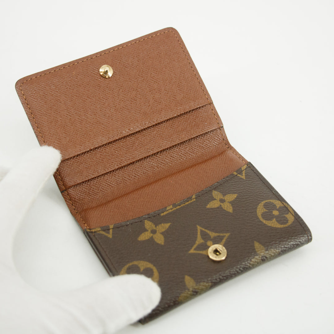 Louis Vuitton Monogram Canvas Brown Card Case #3379