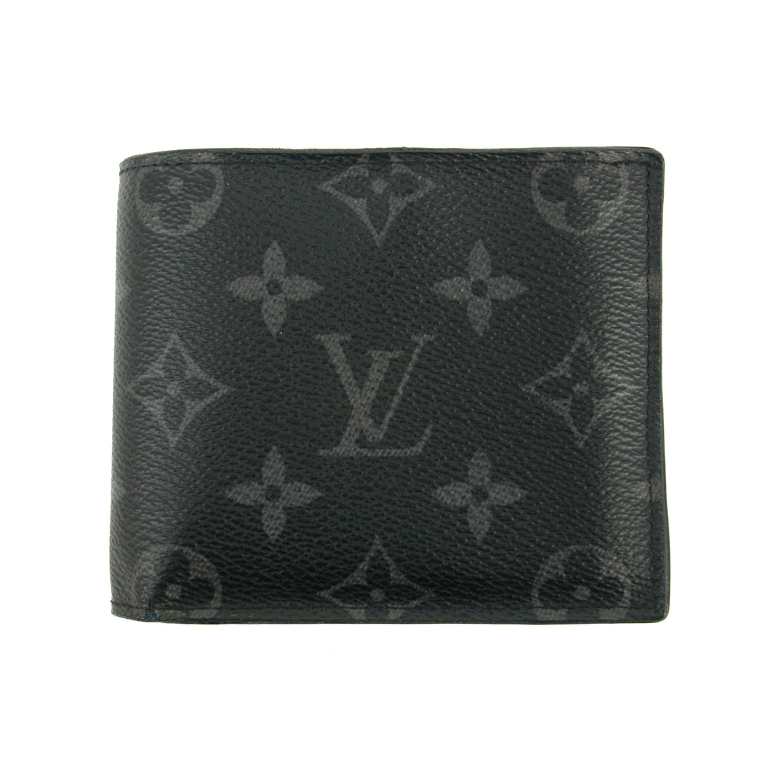 Louis Vuitton Eclipse Canvas Black Mens Bifold Wallet #3388