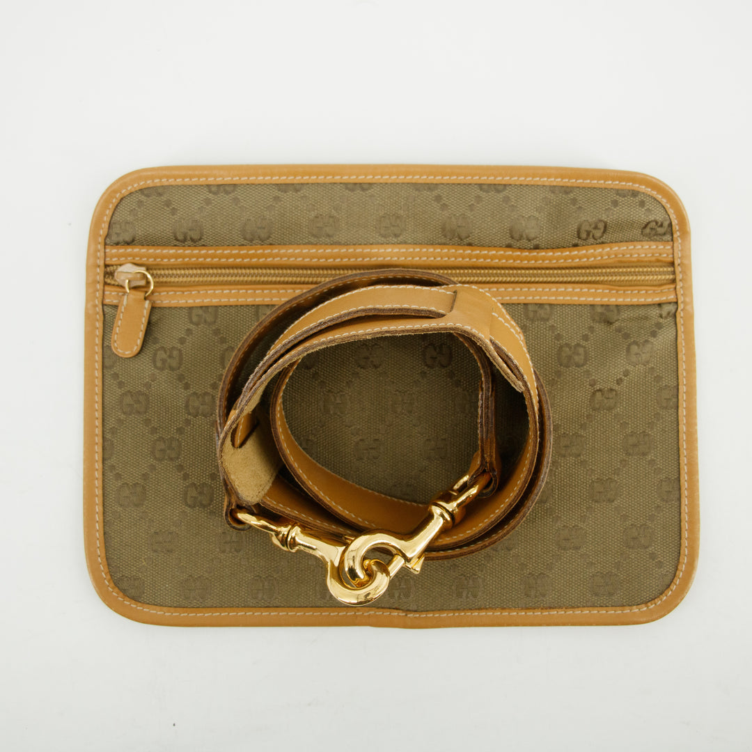 Gucci GG Canvas Green 2Way Boston Bag #3400