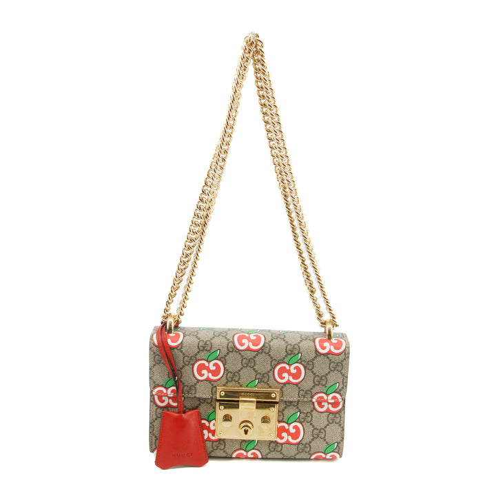 Gucci GG Beige Supreme Canvas Coated Apples Shoulder Bag  #3407