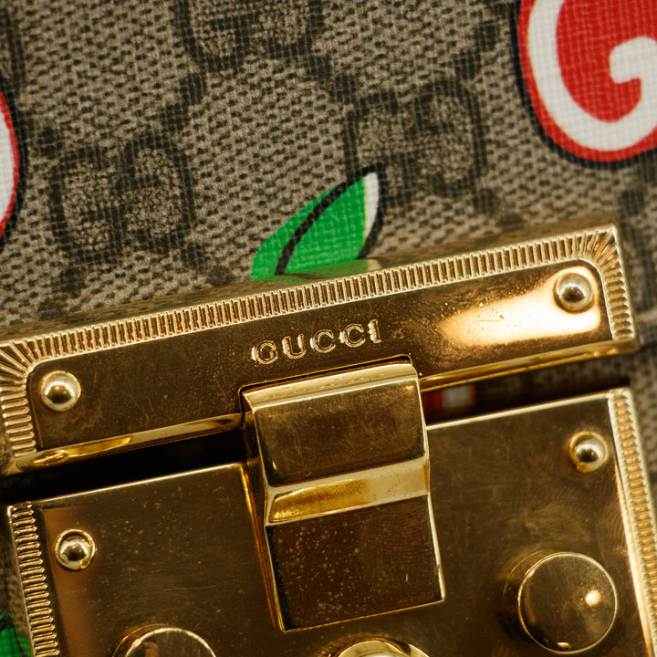 Gucci GG Beige Supreme Canvas Coated Apples Shoulder Bag  #3407