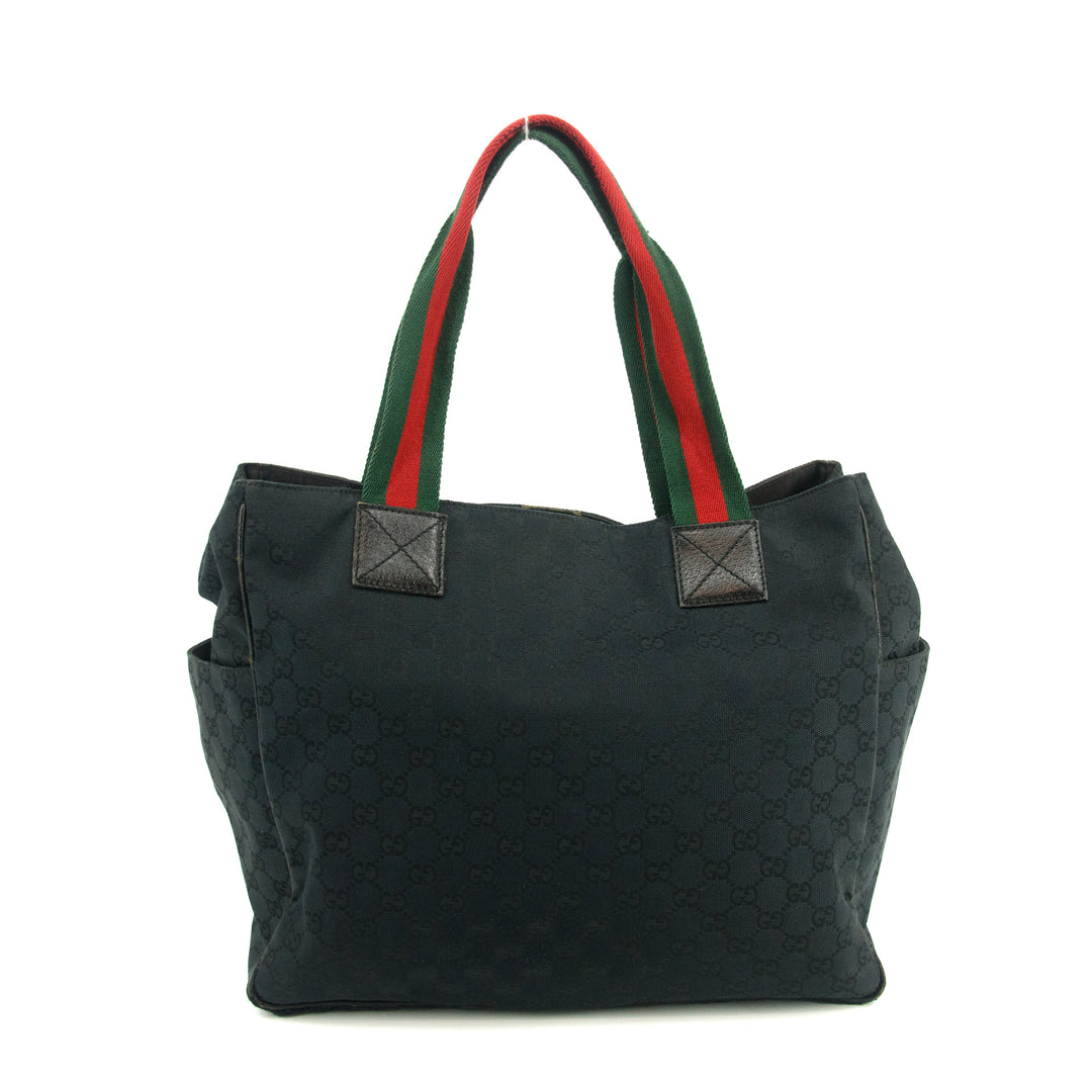 Gucci GG Canvas Sherry Line Black Shoulder Bag #3408