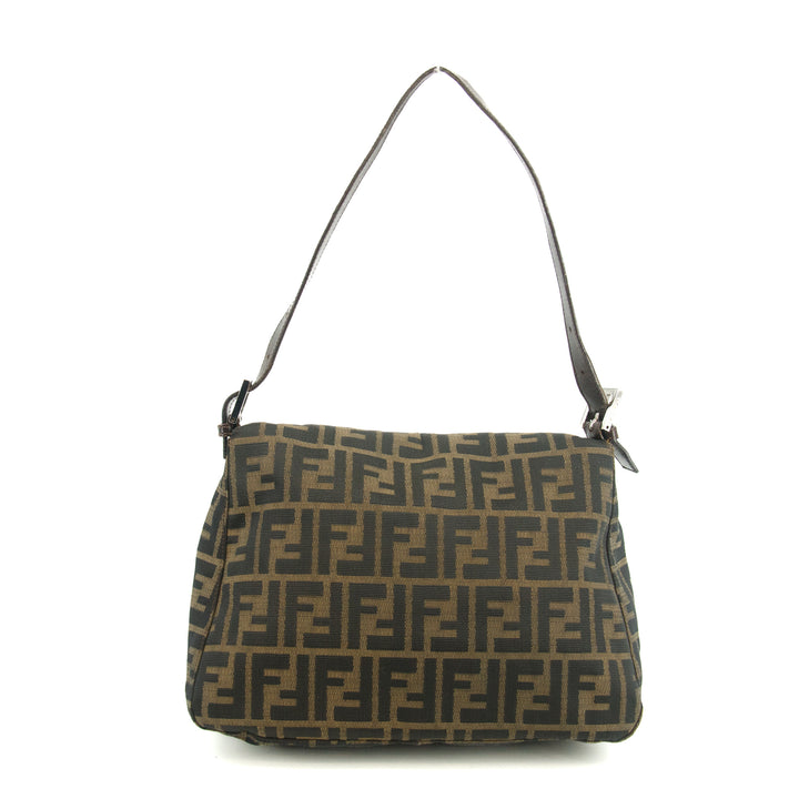 Fendi Zucca Canvas Brown Mama Baguette Shoulder Bag  #3409