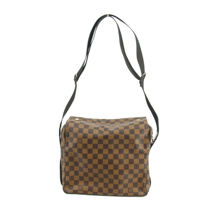 Louis Vuitton Damier Ebene Brown Naviglio Shoulder Bag #3418