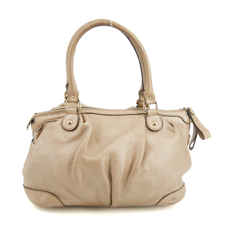 Gucci Sukey Metallic Beige Leather Shoulder Bag #3426