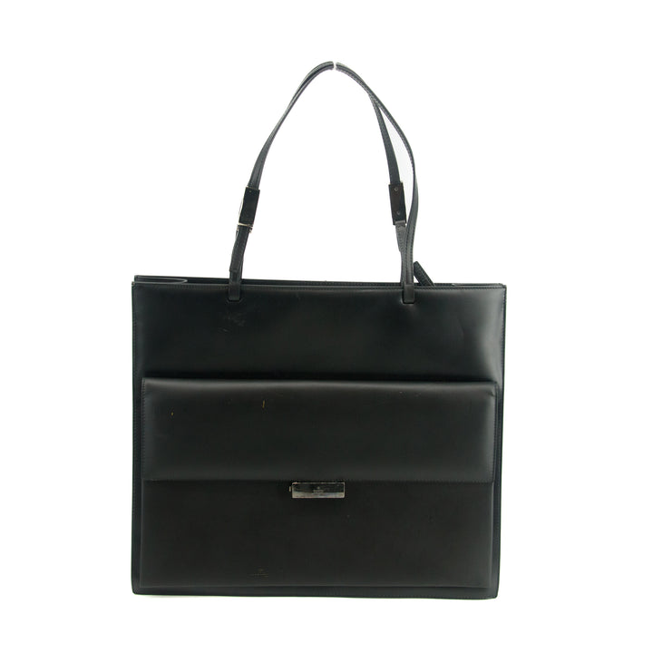 Gucci Black Smooth Leather Business Shoulder Bag #3432