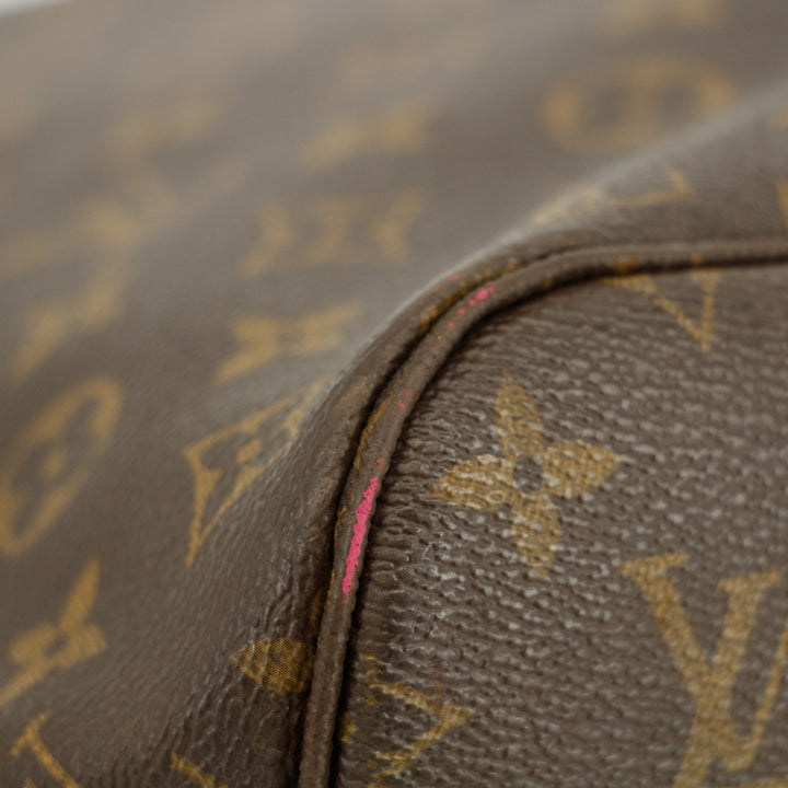 Louis Vuitton Monogram Canvas Brown Neverfull MM Shoulder Bag  #3440