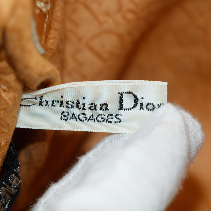 Christian Dior Leather x Suede Brown Boston Bag  #3448