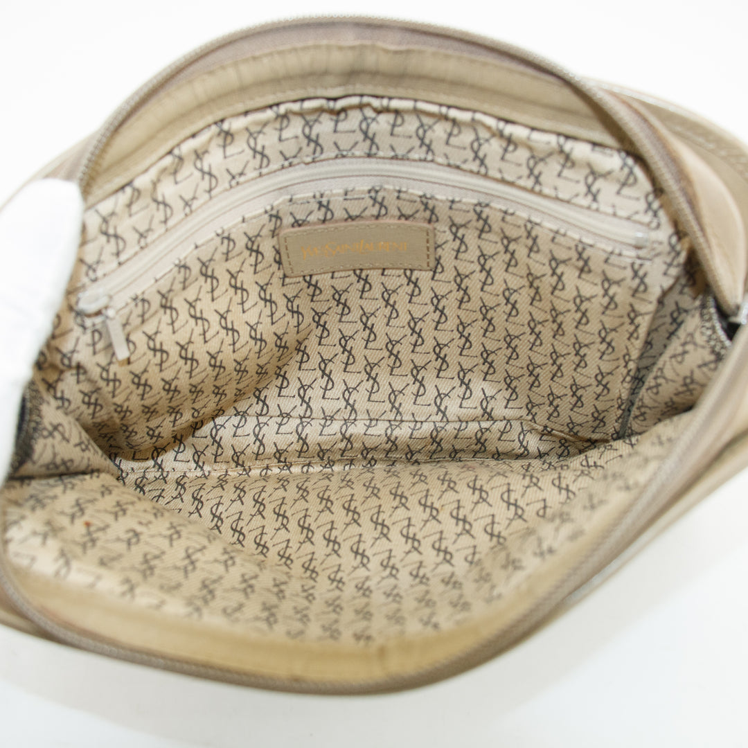 Saint Laurent YSL Coated Canvas Giraffe Pattern Pouch  #3451