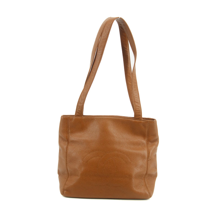 Chanel Coco Mark Brown Caviar Skin CC Shoulder Bag #3454