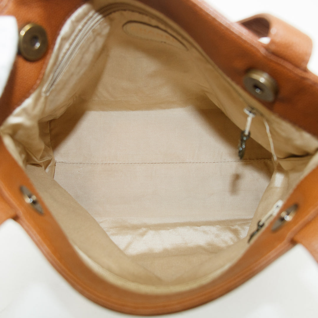 Chanel Coco Mark Brown Caviar Skin CC Shoulder Bag #3454