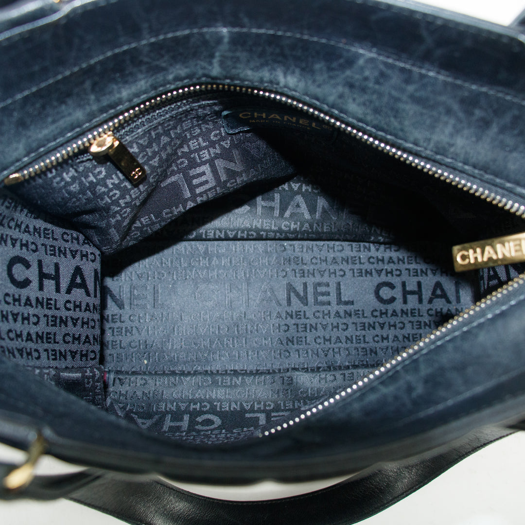 Chanel Black Lambskin Chocolate Bag Square Quilt Tote Bag #3455