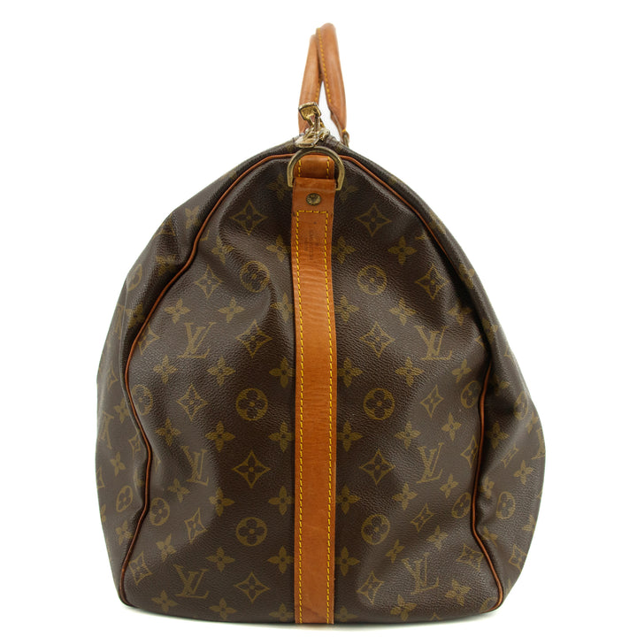 Louis Vuitton Monogram Canvas Brown Keepall 60 Bandouliere Boston Bag  #3456