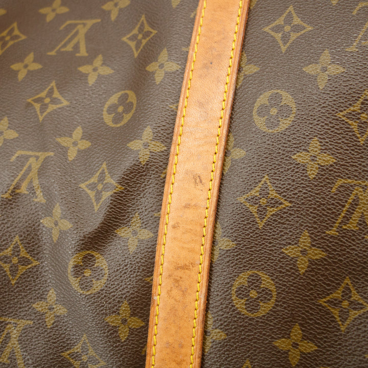 Louis Vuitton Monogram Canvas Brown Keepall 60 Bandouliere Boston Bag  #3456