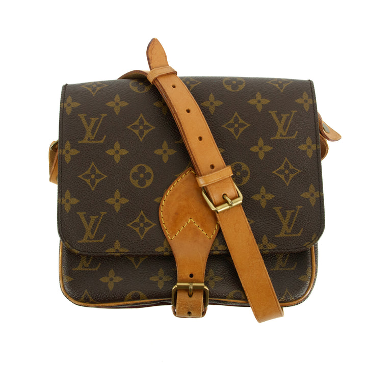 Louis Vuitton Monogram Canvas Brown Cartouchiere MM Shoulder Bag #3464