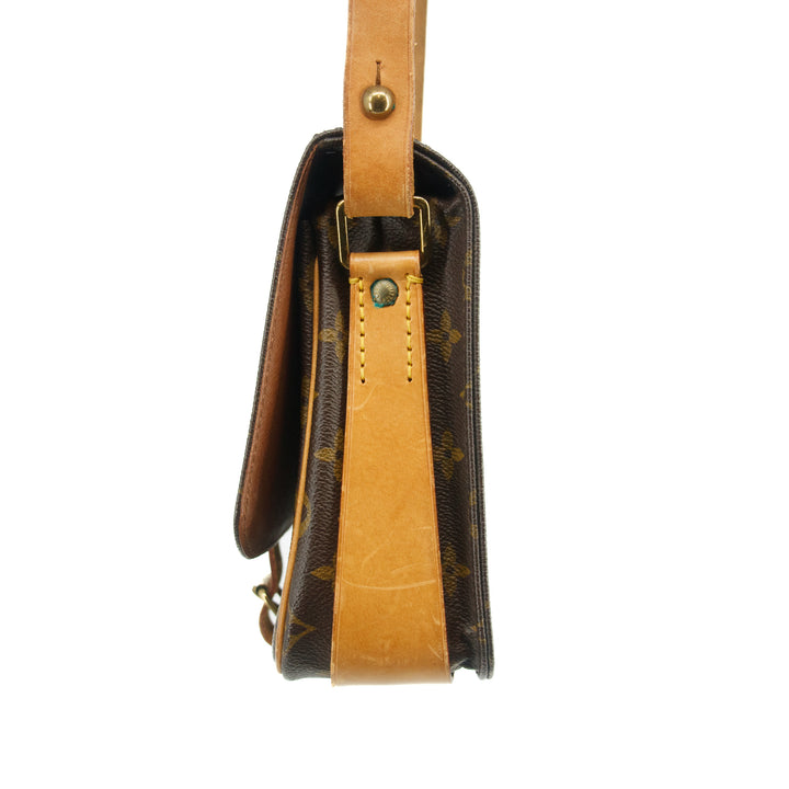 Louis Vuitton Monogram Canvas Brown Cartouchiere MM Shoulder Bag #3464