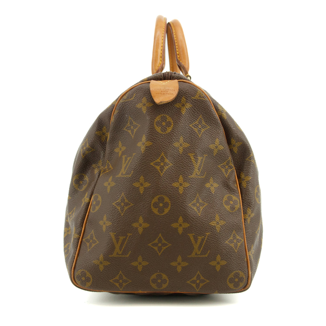 Louis Vuitton Monogram Canvas Brown Speedy 35 Handbag #3480