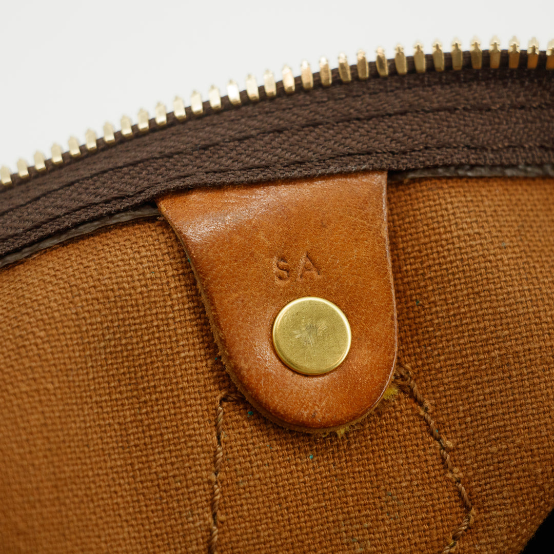 Louis Vuitton Monogram Canvas Brown Speedy 35 Handbag #3480