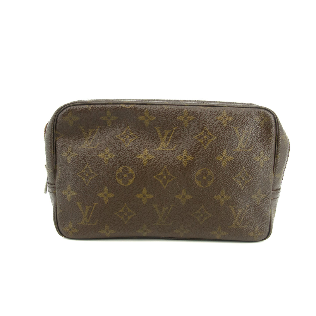 Louis Vuitton Monogram Canvas Trousse Toilette 23 Brown Pouch #3485