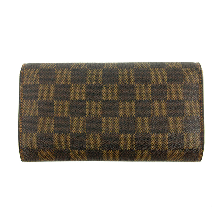 Louis Vuitton Damier Ebene International Long Wallet Brown #3496