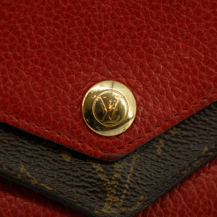 Louis Vuitton Portefeuille Double V Red Leather Long Wallet #3514