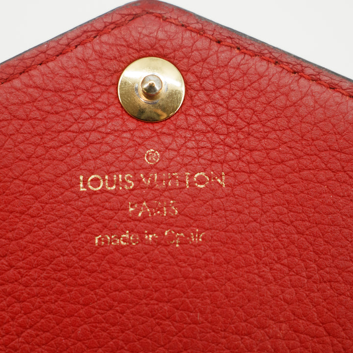 Louis Vuitton Portefeuille Double V Red Leather Long Wallet #3514