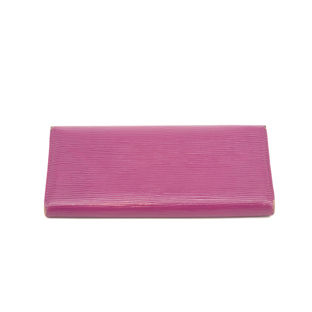 Louis Vuitton Purple Epi Leather Long Sarah Wallet #3515