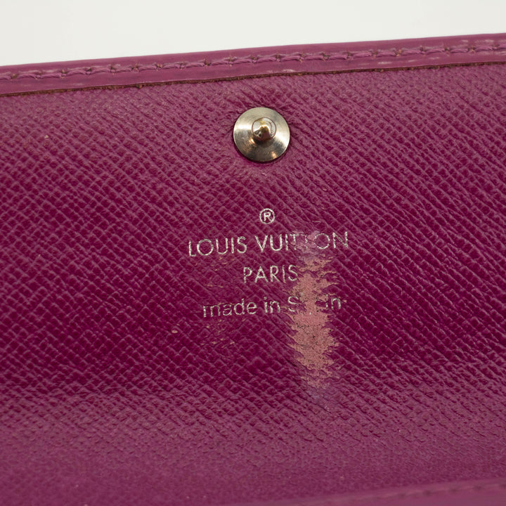 Louis Vuitton Purple Epi Leather Long Sarah Wallet #3515