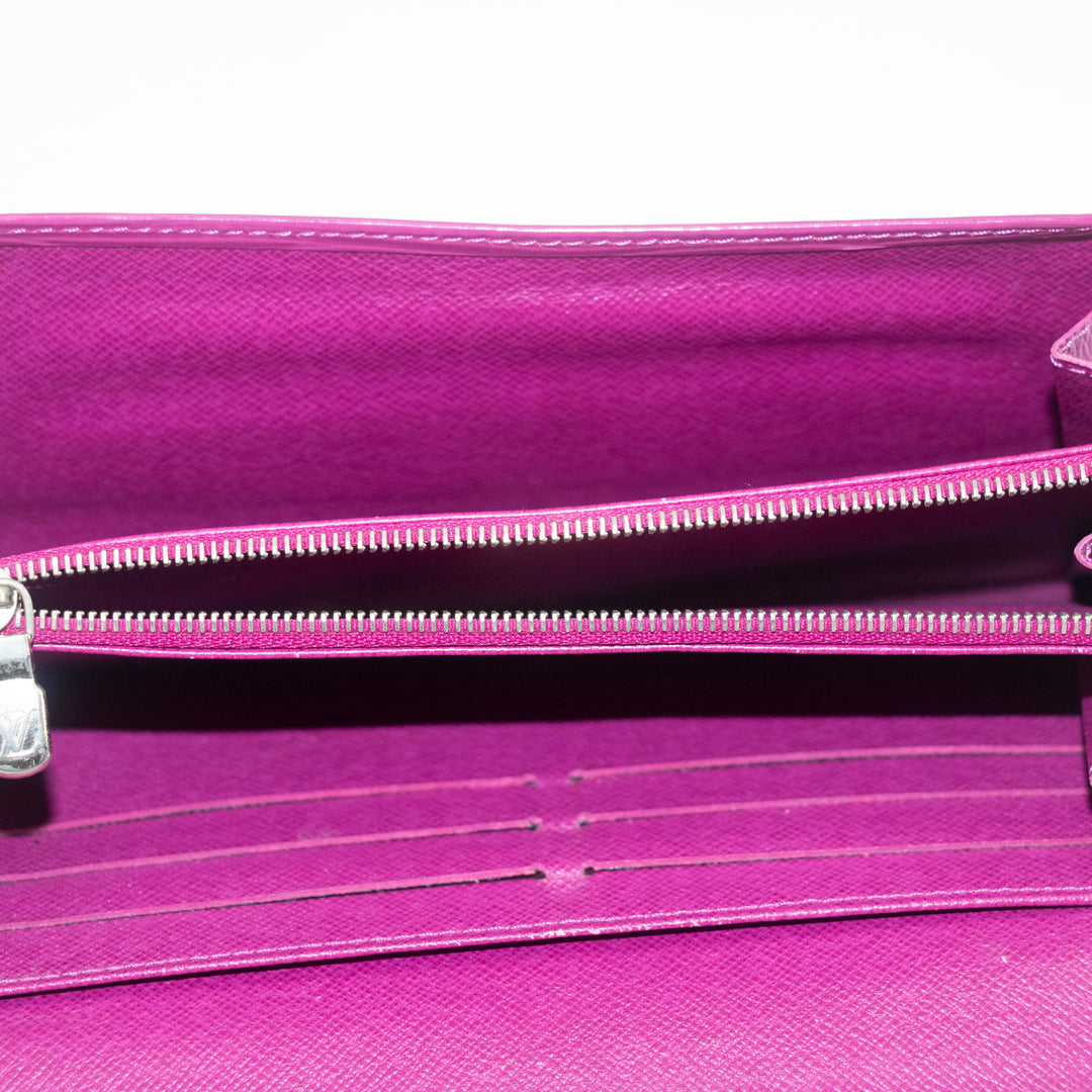 Louis Vuitton Purple Epi Leather Long Sarah Wallet #3515