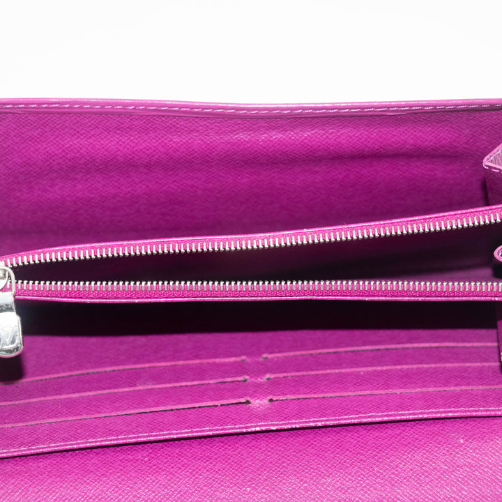 Louis Vuitton Purple Epi Leather Long Sarah Wallet #3515