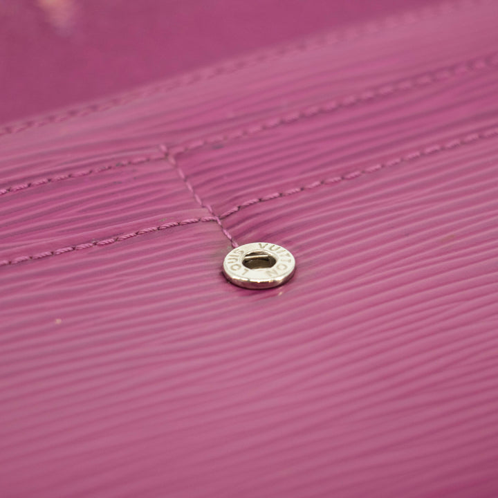 Louis Vuitton Purple Epi Leather Long Sarah Wallet #3515