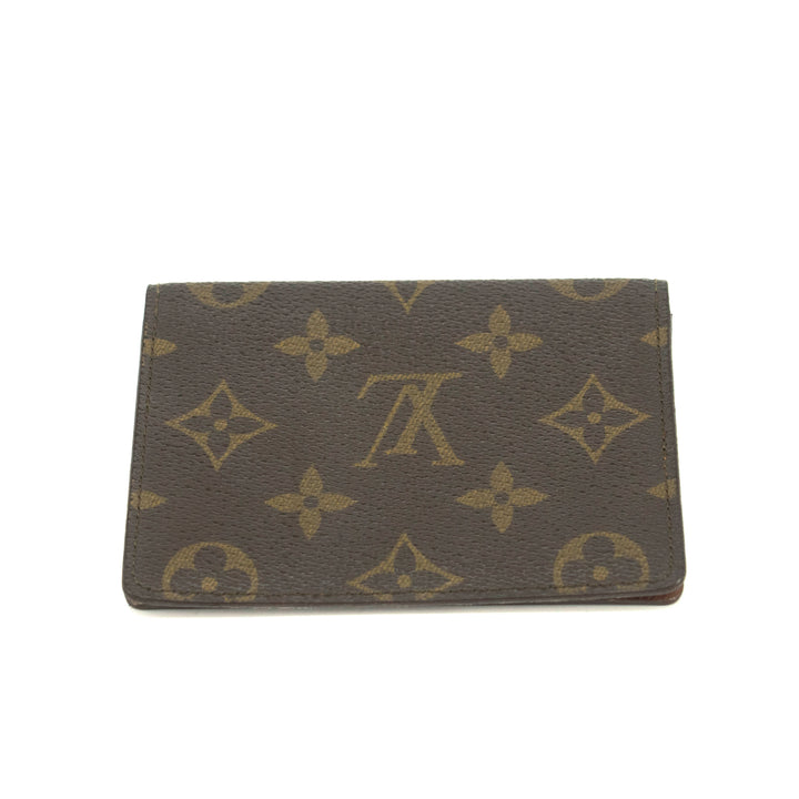 Louis Vuitton Monogram Canvas Brown ID Card Case Wallet #3519